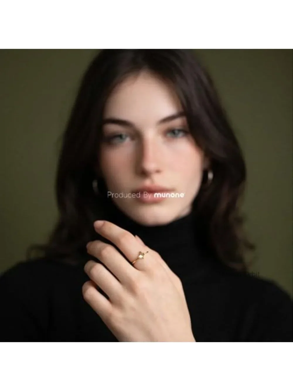 1mm Thin Butterfly Ring, 18k Gold Plated Titanium, Minimalist Band Ring